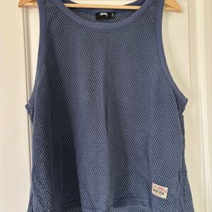 Stussy Blue Mesh Tank Top